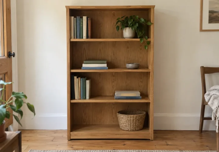 Wooden bookshelf